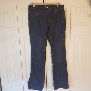 Loft Dark Blue Curvy Boot Cut Jeans